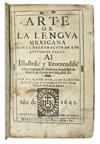 (MEXICO--1645.) Carochi, Horacio. Arte de la lengua mexicana con la declaracion de los adverbios.
